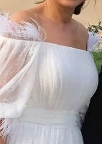 Beyaz nikah elbisesi - Görsel 5