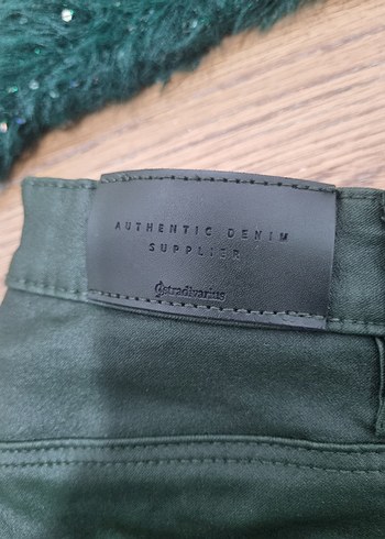 zaraKısa Tüylü Yeşil Kadın Kazak stradivarius dar paça pantalon - Görsel 5