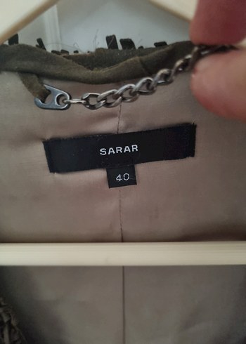 sarar marka Drapeli Kahverengi Kadın Midi Ceket - Görsel 2