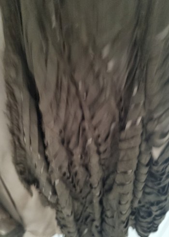 sarar marka Drapeli Kahverengi Kadın Midi Ceket - Görsel 4