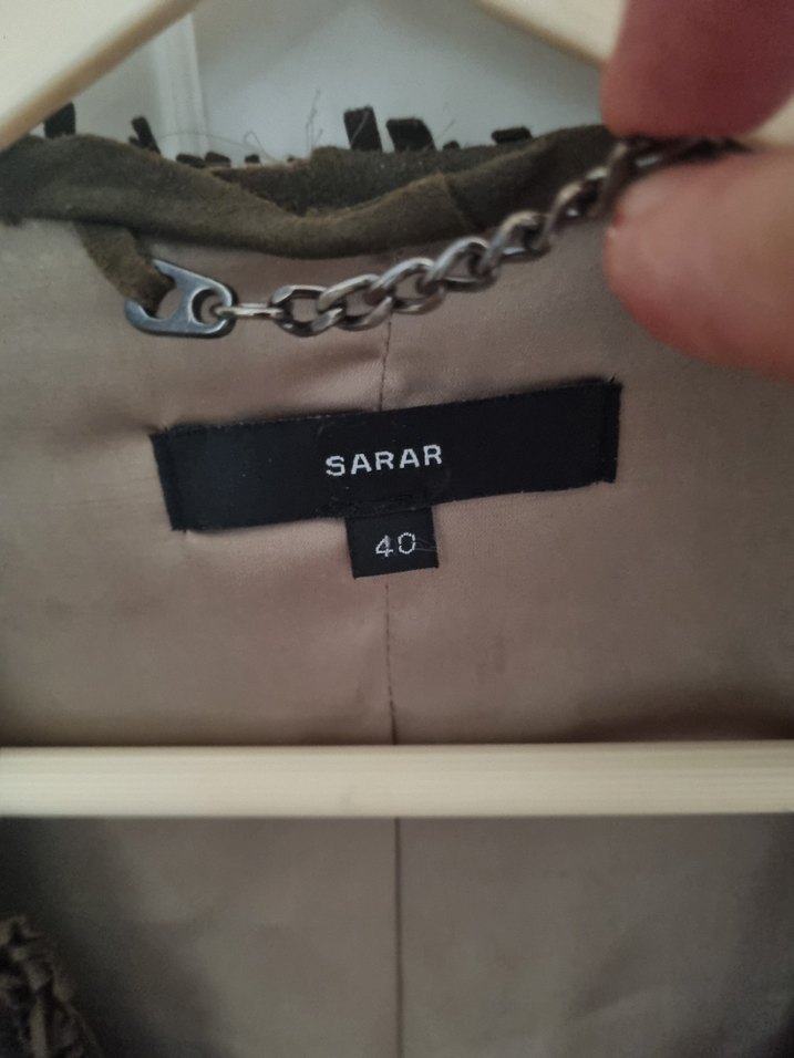 sarar marka Drapeli Kahverengi Kadın Midi Ceket - Görsel 2