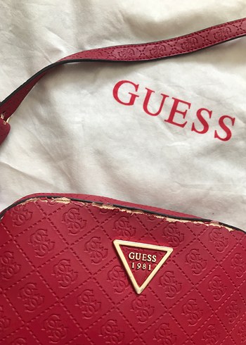 Guess Kadın Kırmızı Deri Omuz Çantası - Görsel 4