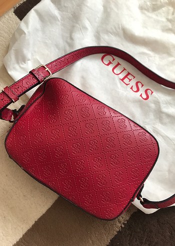 Guess Kadın Kırmızı Deri Omuz Çantası - Görsel 6