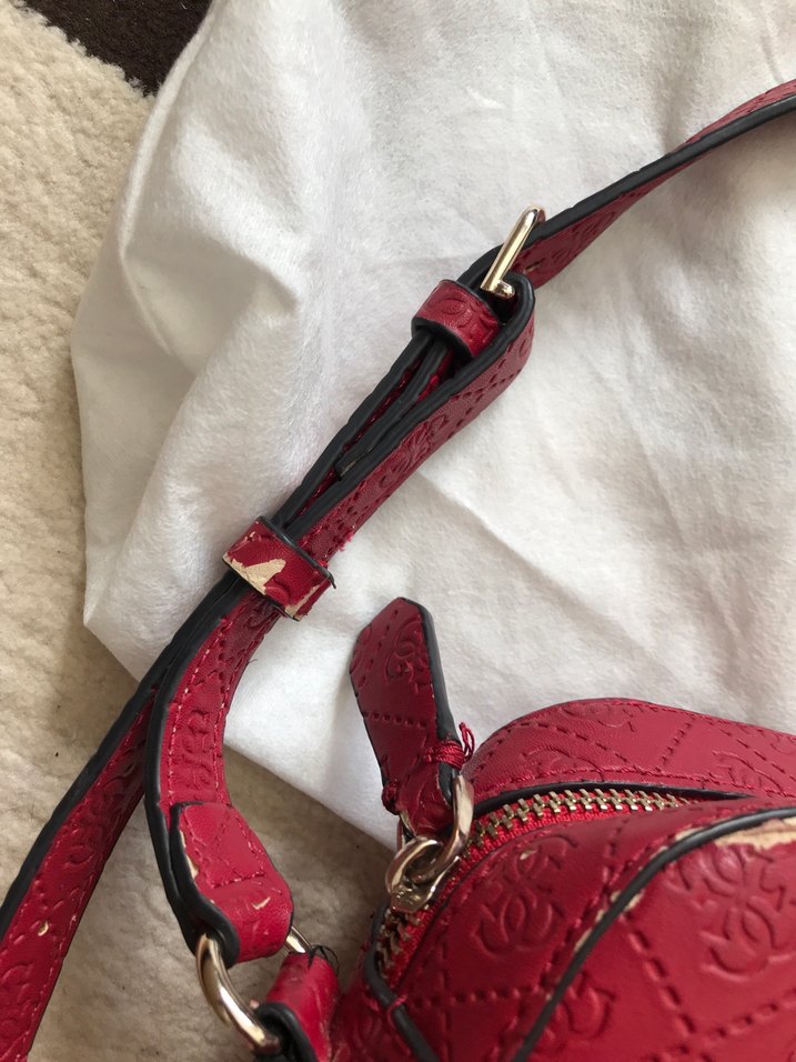 Guess Kadın Kırmızı Deri Omuz Çantası - Görsel 5