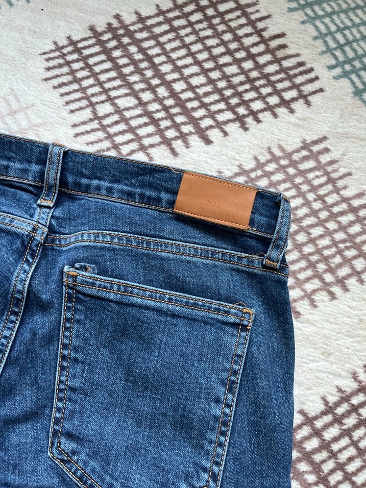 Mango Kadın Mavi Midi Boy Denim Jean - Görsel 5