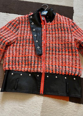 Twist Çok Renkli Mini Kadın Ceket - Görsel 5