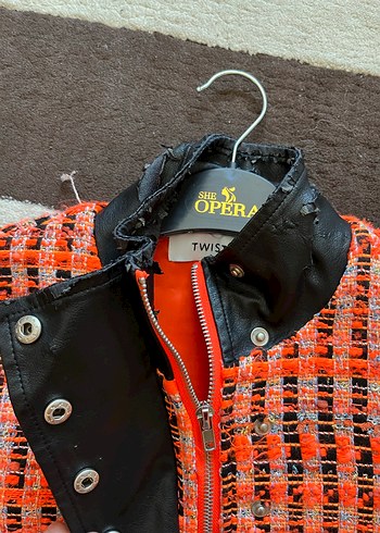 Twist Çok Renkli Mini Kadın Ceket - Görsel 3