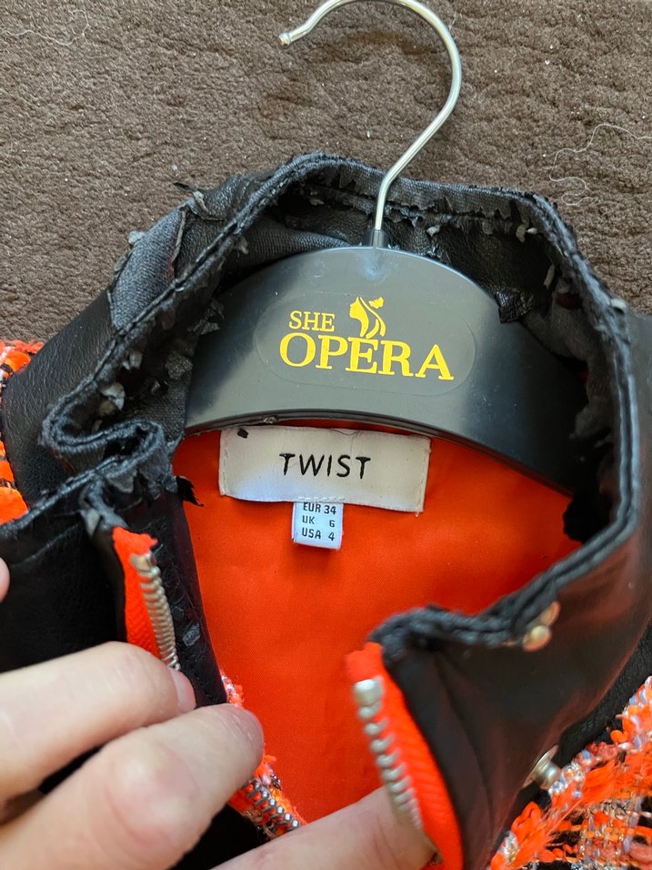 Twist Çok Renkli Mini Kadın Ceket - Görsel 4