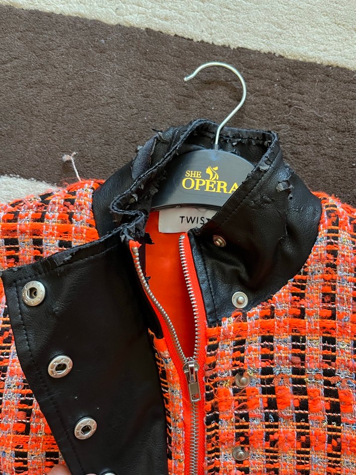 Twist Çok Renkli Mini Kadın Ceket - Görsel 3