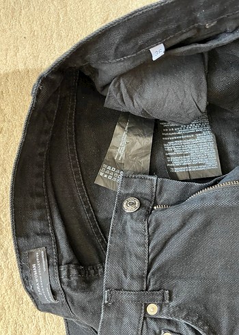 Zara Püsküllü Siyah Midi Denim Kadın Jean - Görsel 6