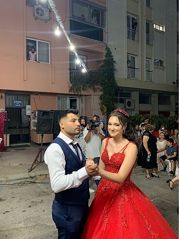 Beden kırmızı Renk Kına Abiye