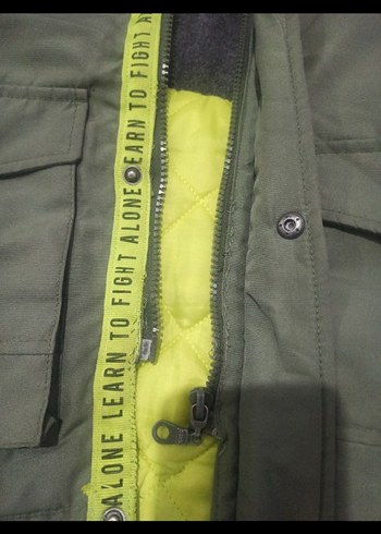 Erkek Çocuk Haki Kemerli Kaban - Görsel 2