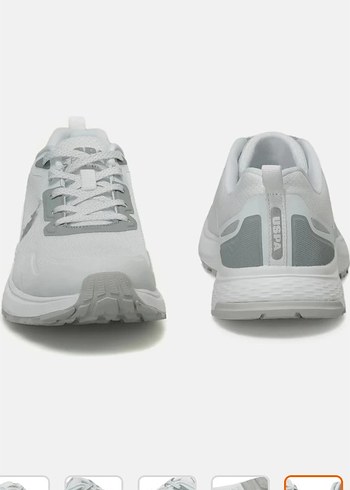 U.S. Polo Assn. erkek Gri Beyaz Spor Ayakkabı - Görsel 4