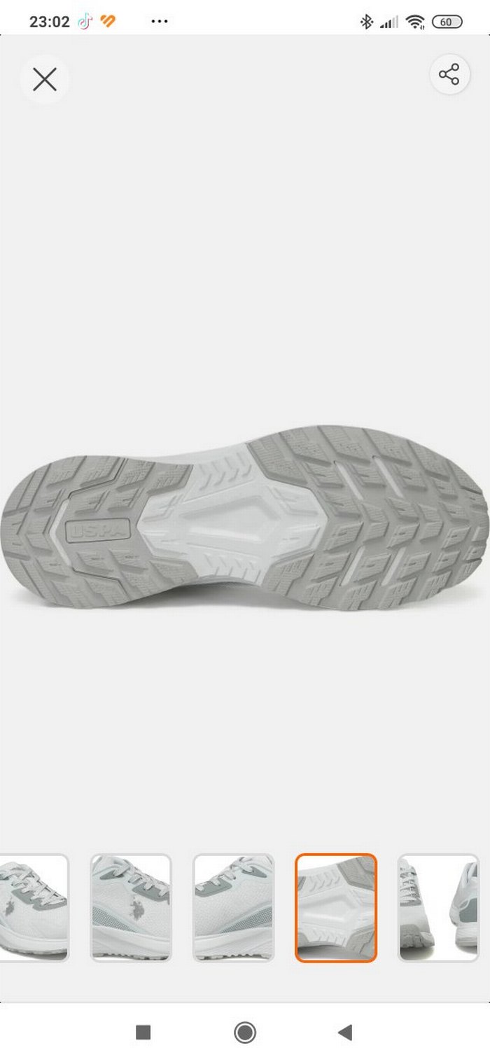 U.S. Polo Assn. erkek Gri Beyaz Spor Ayakkabı - Görsel 5