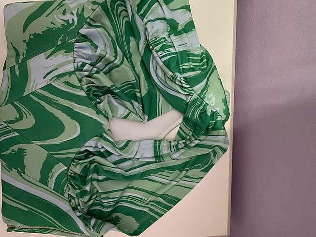 xs Beden yeşil Renk Tek kol crop