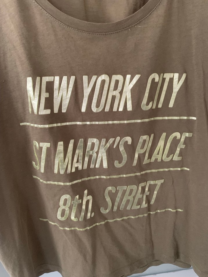 Kahverengi Baskılı Kadın Tişört - Görsel 2