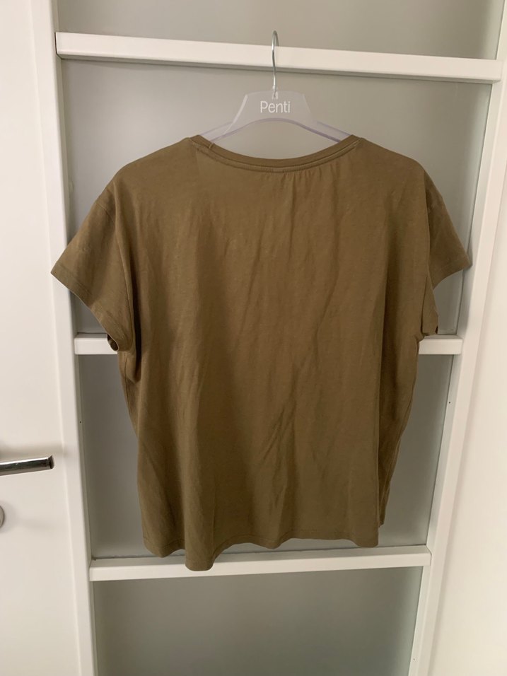 Kahverengi Baskılı Kadın Tişört - Görsel 4