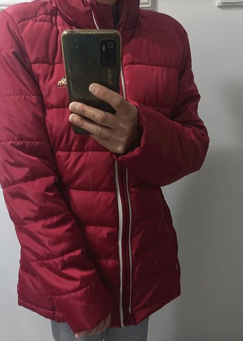 Bordo Fermuarlı Kadın Kışlık Mont - Görsel 5