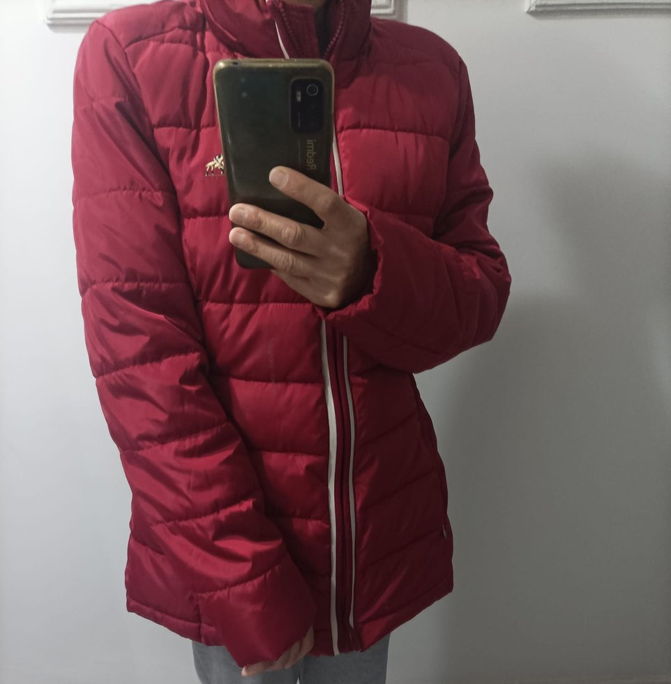 Bordo Fermuarlı Kadın Kışlık Mont - Görsel 4