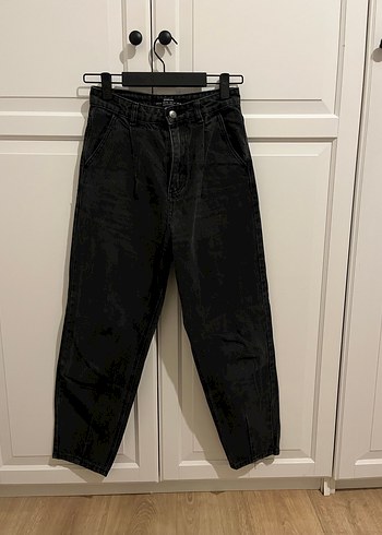 Stradivarius Siyah Bol Kesim Jean