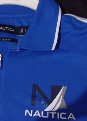 Erkek Mavi Nautica Yarım Fermuarlı Polo Tişört - Görsel 6