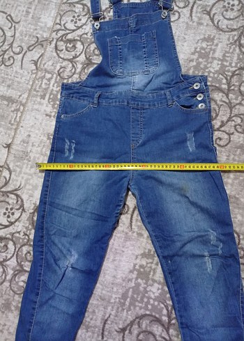 Kadın Lacivert Denim Tulum - Görsel 6