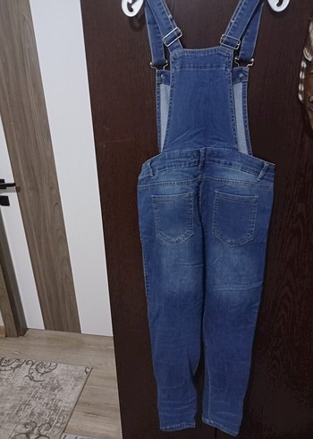 Kadın Lacivert Denim Tulum - Görsel 2