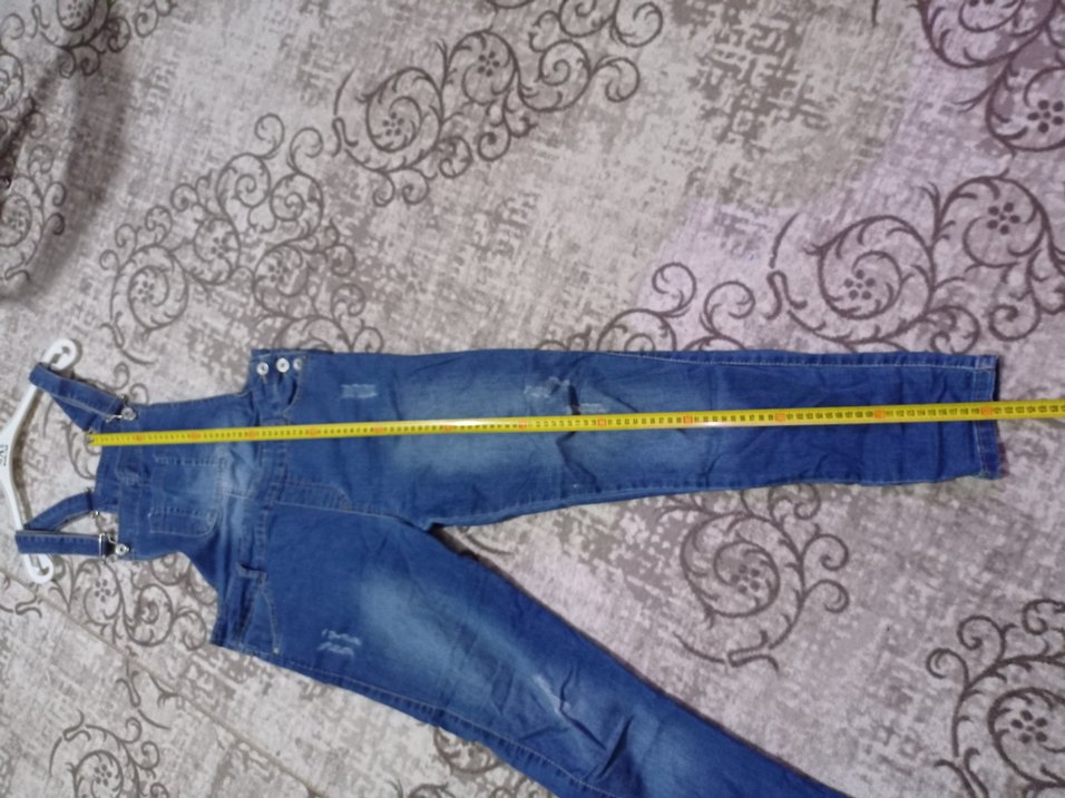 Kadın Lacivert Denim Tulum - Görsel 4