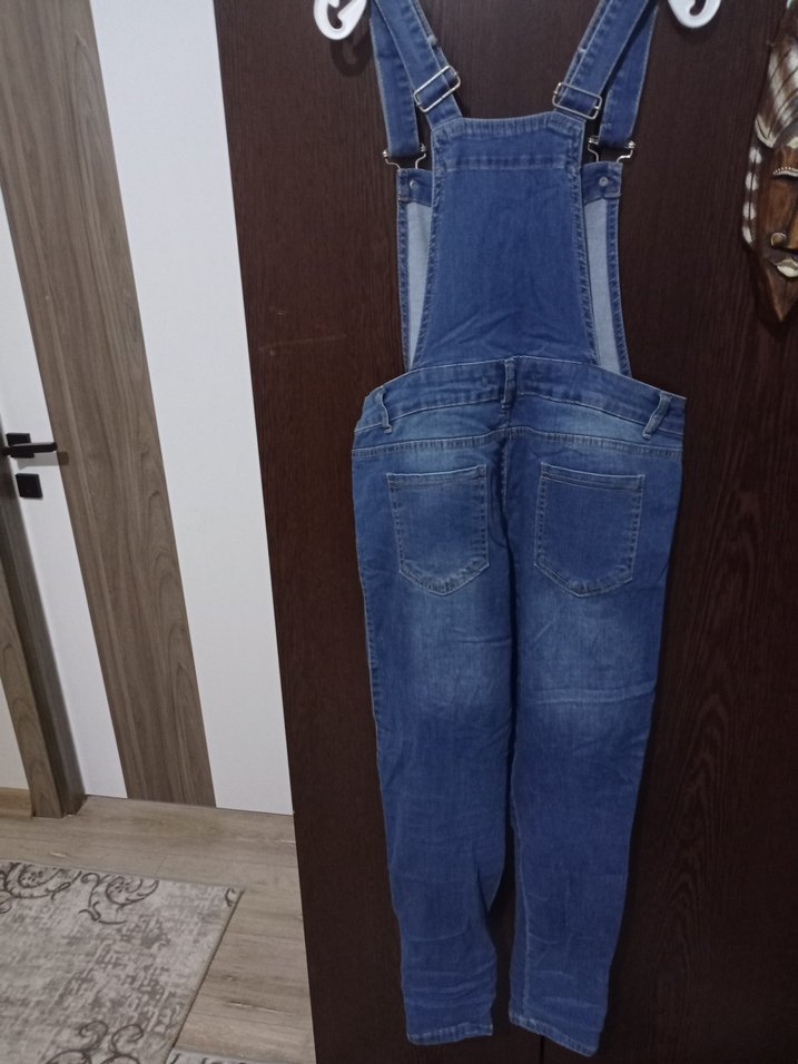 Kadın Lacivert Denim Tulum - Görsel 2