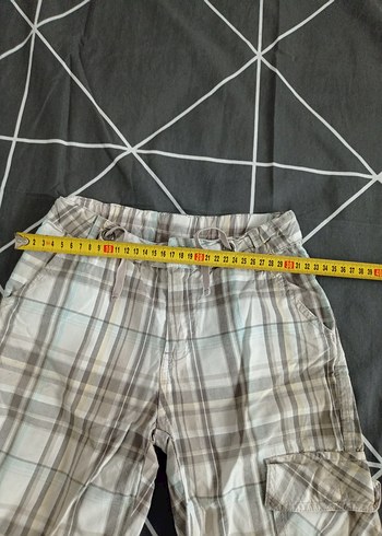 Gri Ekoseli 8/9 yaş şort - Görsel 5