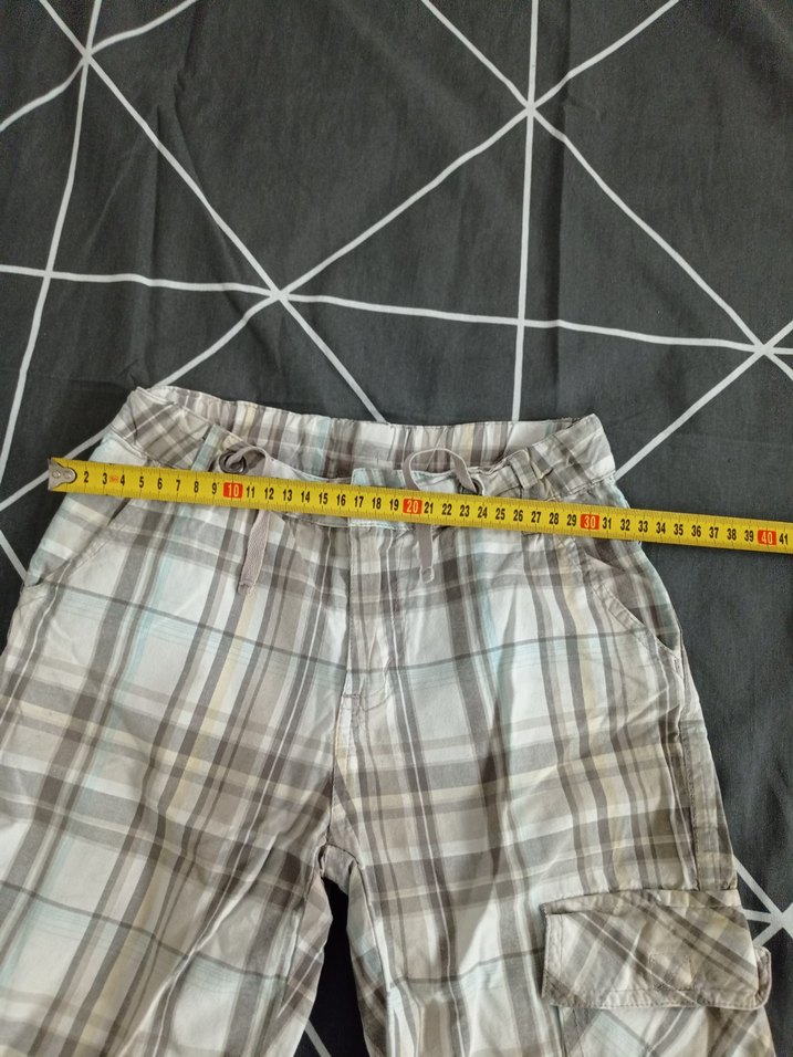 Gri Ekoseli 8/9 yaş şort - Görsel 5