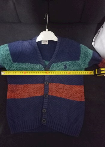 us Polo Assn Çocuk Çok Renkli Örgü Hırka - Görsel 4