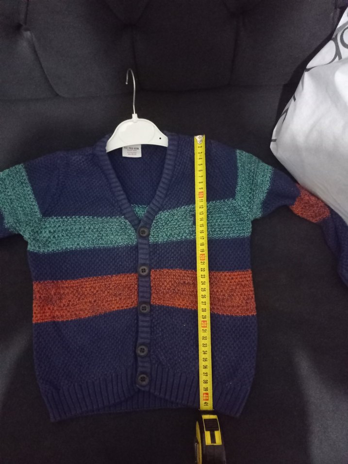 us Polo Assn Çocuk Çok Renkli Örgü Hırka - Görsel 5