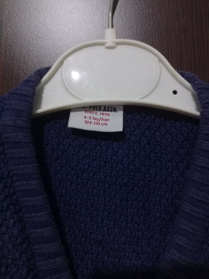 us Polo Assn Çocuk Çok Renkli Örgü Hırka - Görsel 2