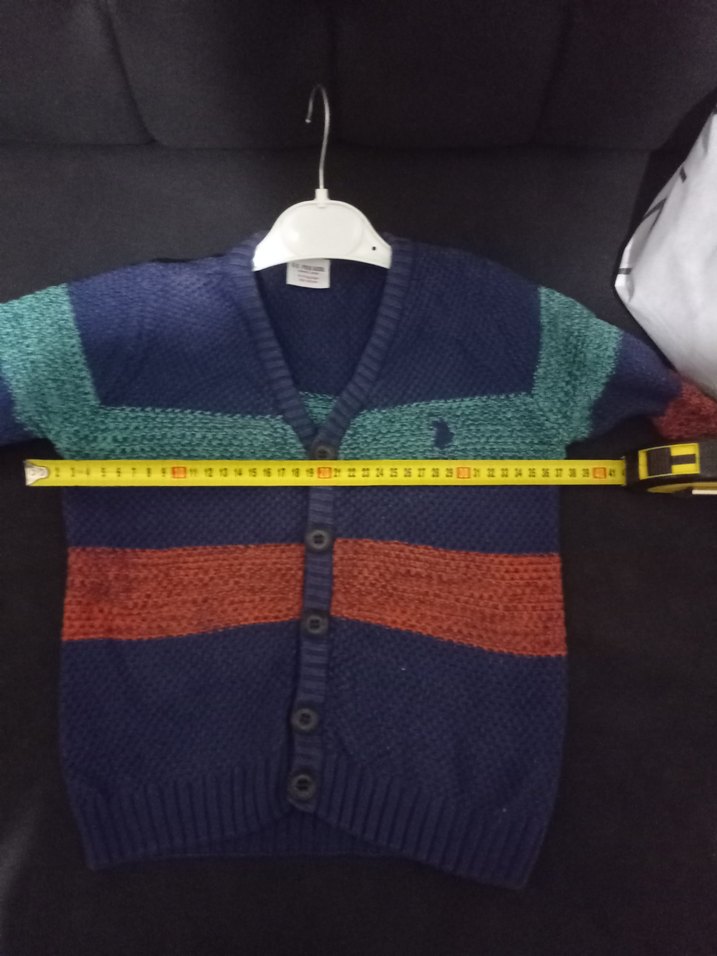 us Polo Assn Çocuk Çok Renkli Örgü Hırka - Görsel 4