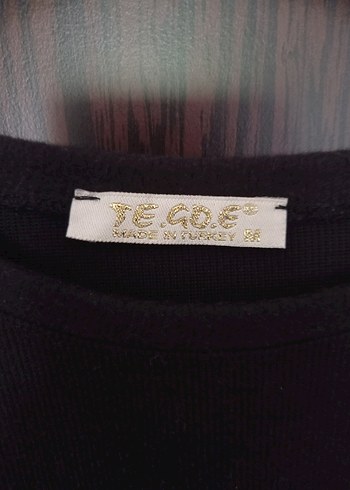 Boncuk Detaylı Siyah Midi Triko Elbise - Görsel 6