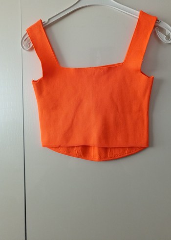 Quzu Turuncu korsaj detaylı crop - Görsel 2