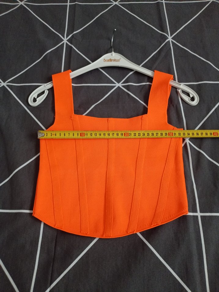 Quzu Turuncu korsaj detaylı crop - Görsel 4