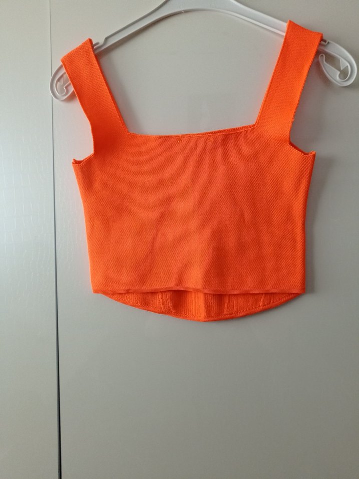 Quzu Turuncu korsaj detaylı crop - Görsel 2