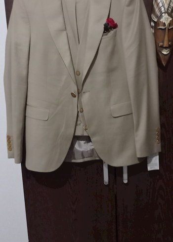 46/6 drop bej takım elbise - Görsel 4