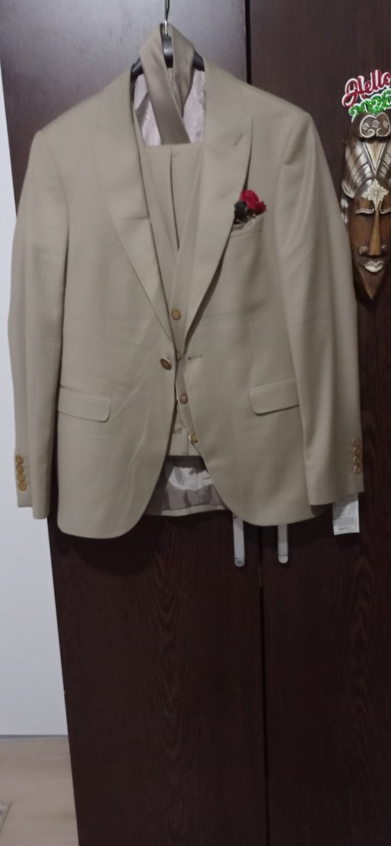 46/6 drop bej takım elbise - Görsel 4