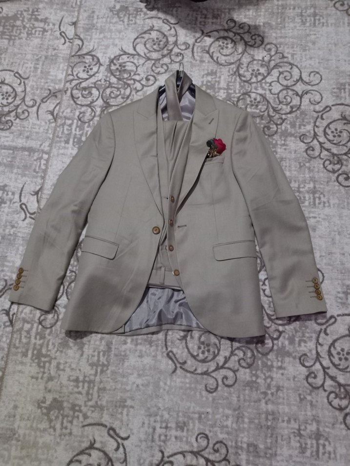 46/6 drop bej takım elbise - Görsel 5