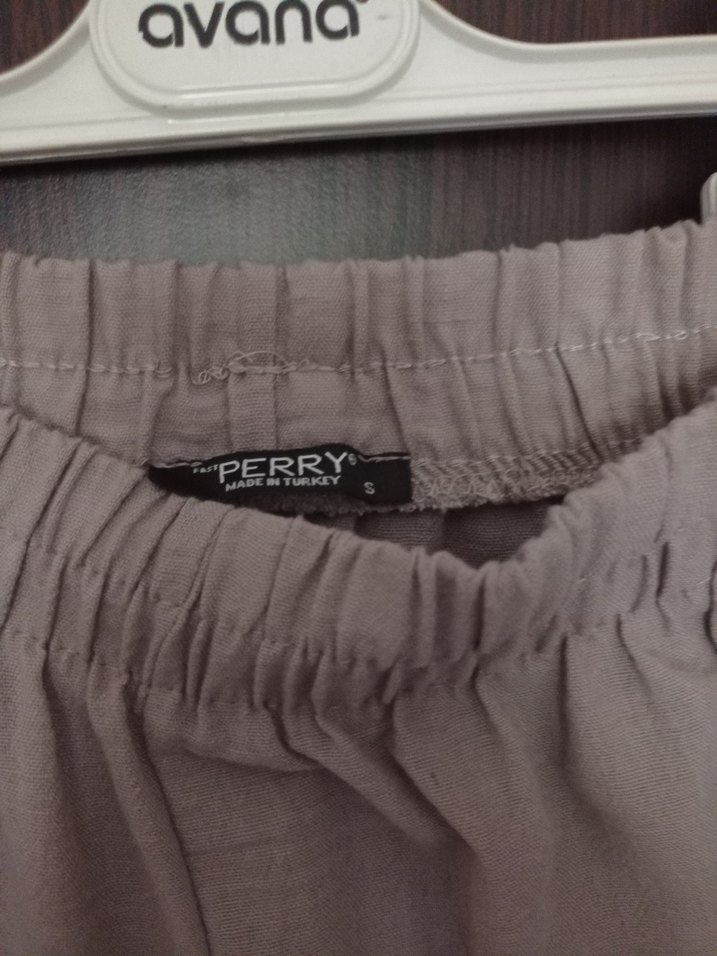 S bedenBej Bol Kesim Uzun Keten Pantolon - Görsel 3