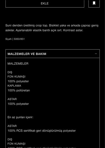 Zara Siyah Suni Deri Kadın Bluz