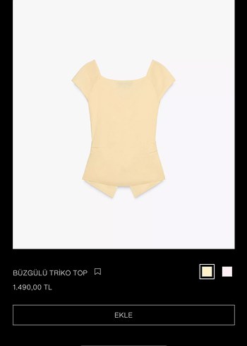 Kadın Mini Sarı Bağlamalı Mayo - Görsel 6