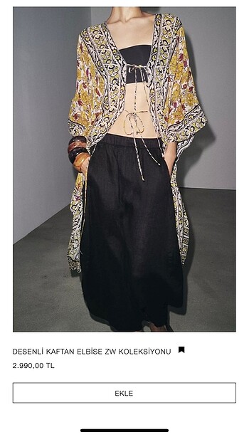 Zara zara harika renk kaftan üst
