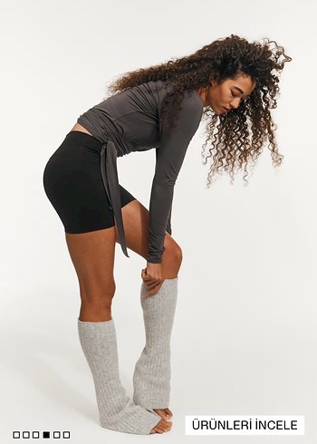 siyah Mini Kadın Tayt şort Spor Şıklığı - Görsel 2