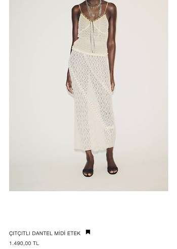 Zara Dantel Midi Etek