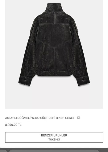 Süet Deri Biker Ceket - Görsel 5