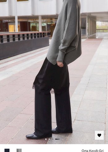 Gri Örgü Kadın Triko Bluz - Görsel 5